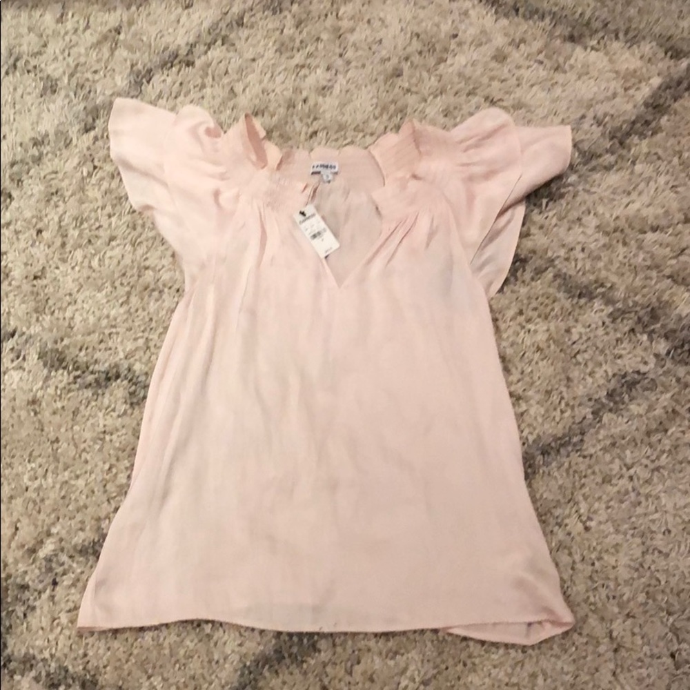 Express silk light pink blouse